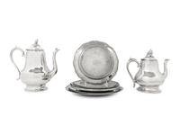 A Group of Assorted Pewter Table Articles
