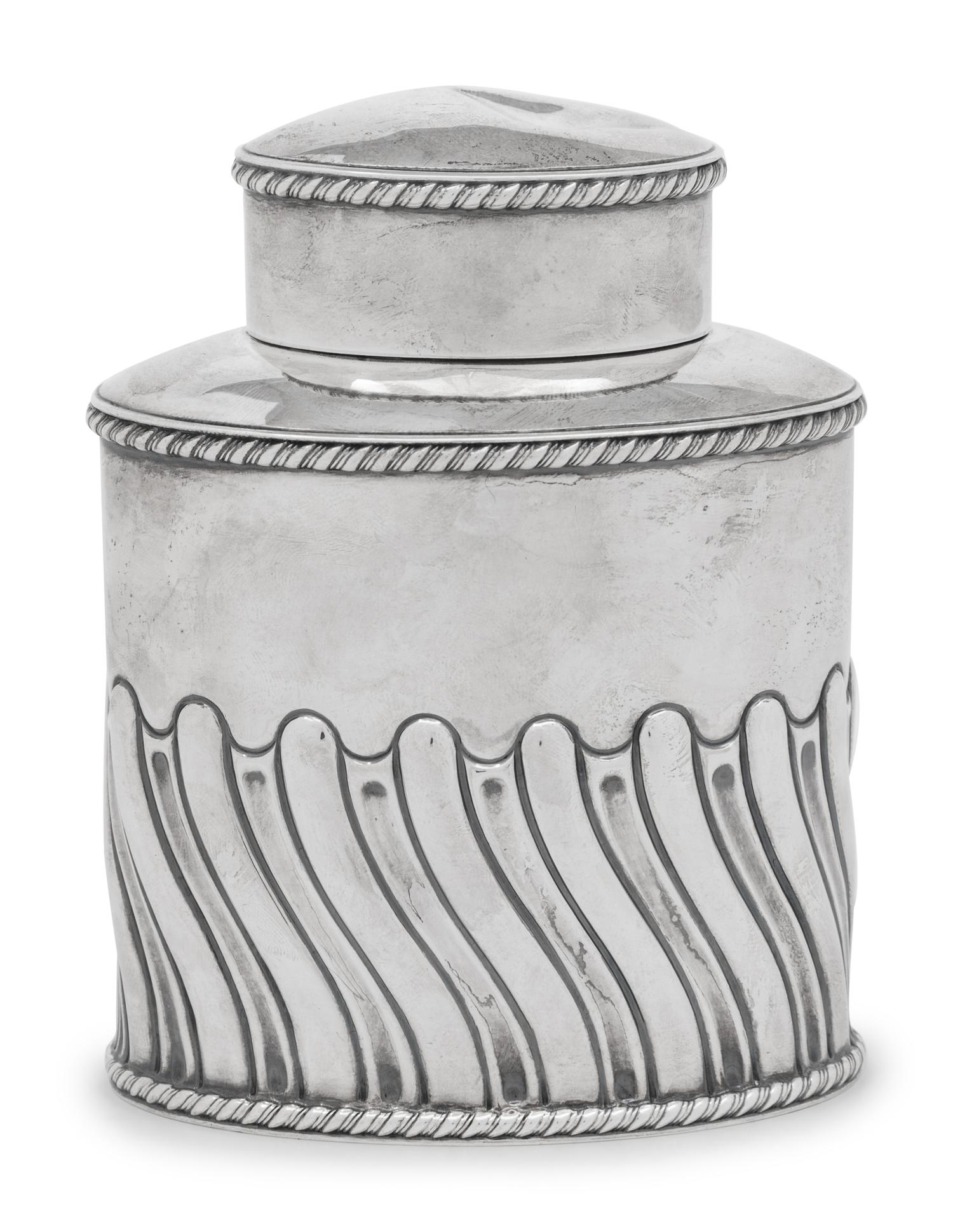 An Edwardian Silver Tea Caddy