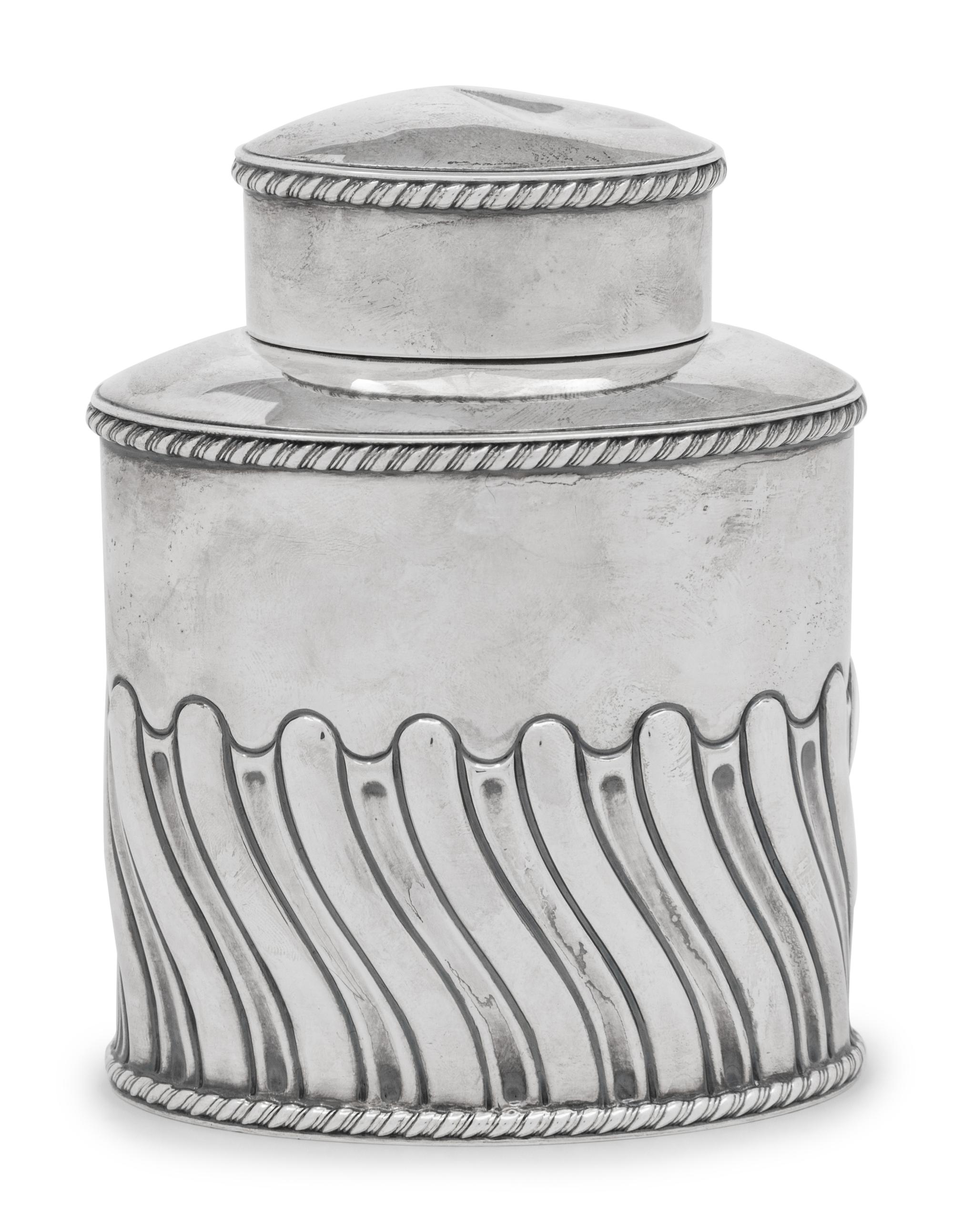 An Edwardian Silver Tea Caddy