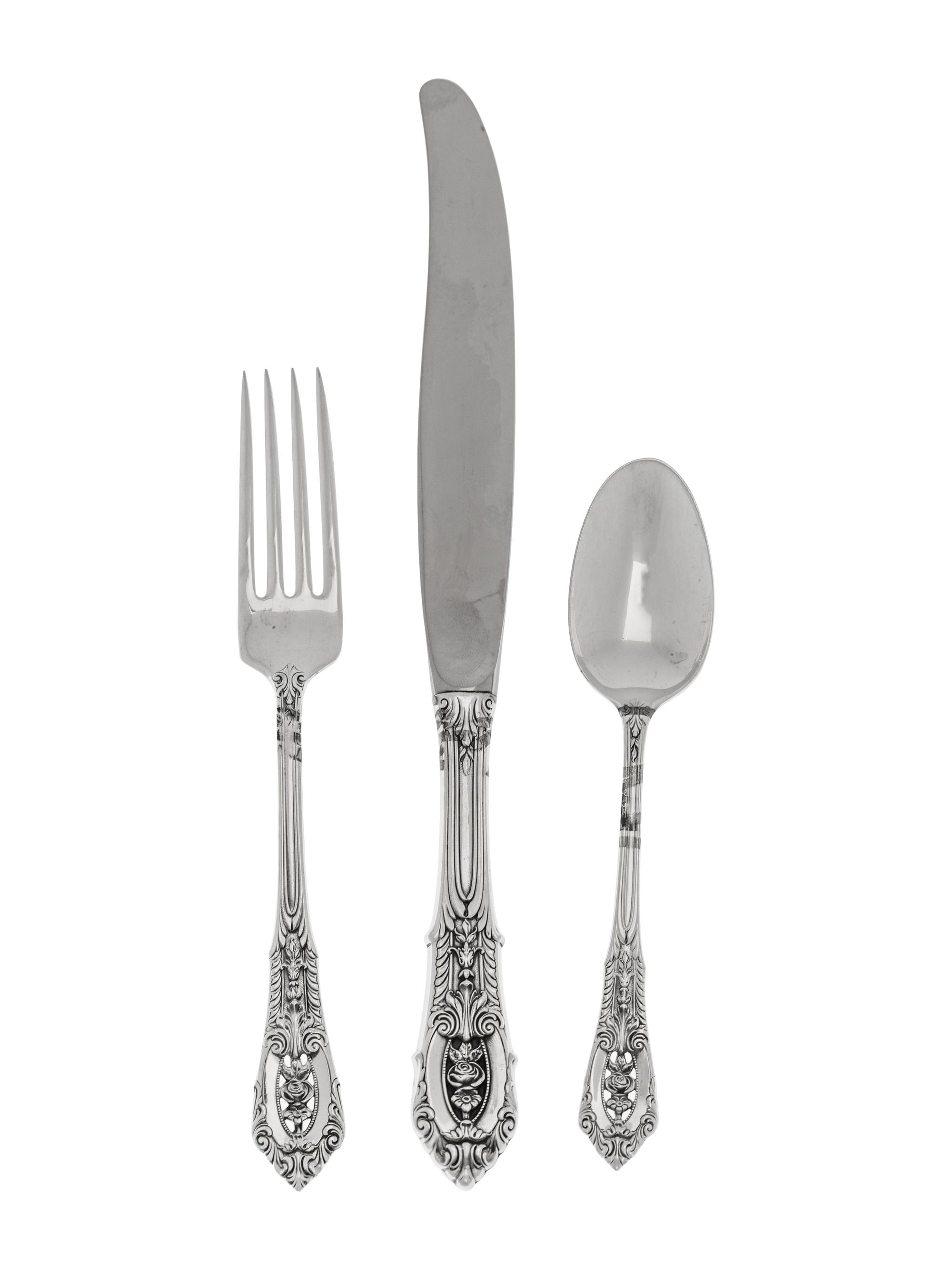 An American Silver Flatware Service