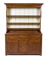 A Provincial Painted Cupboard Height 82 1/8 x width 63 1/4 x depth 13 1/2 inches. — 20TH CENTURY