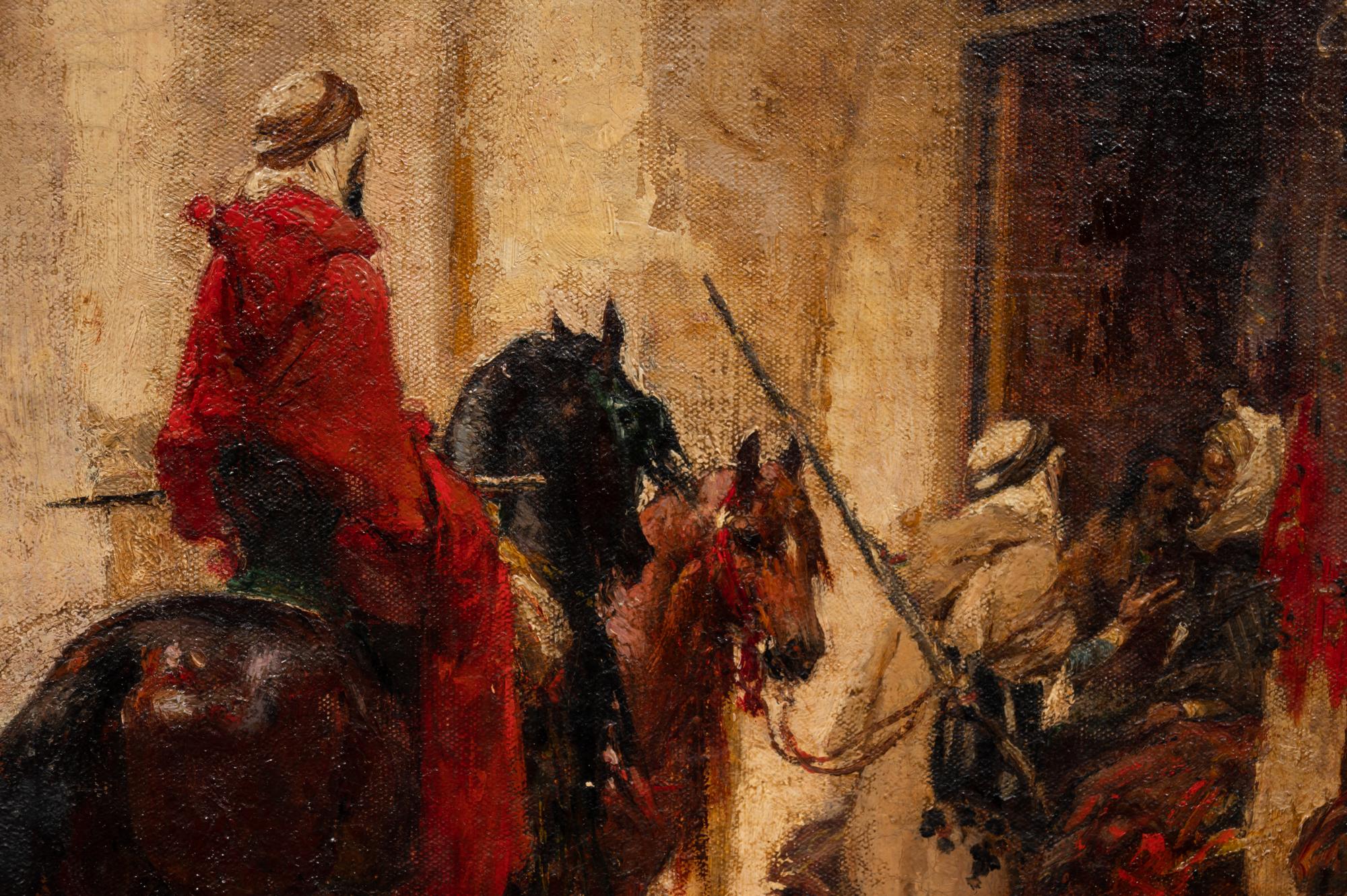 Group of riders in a covered street