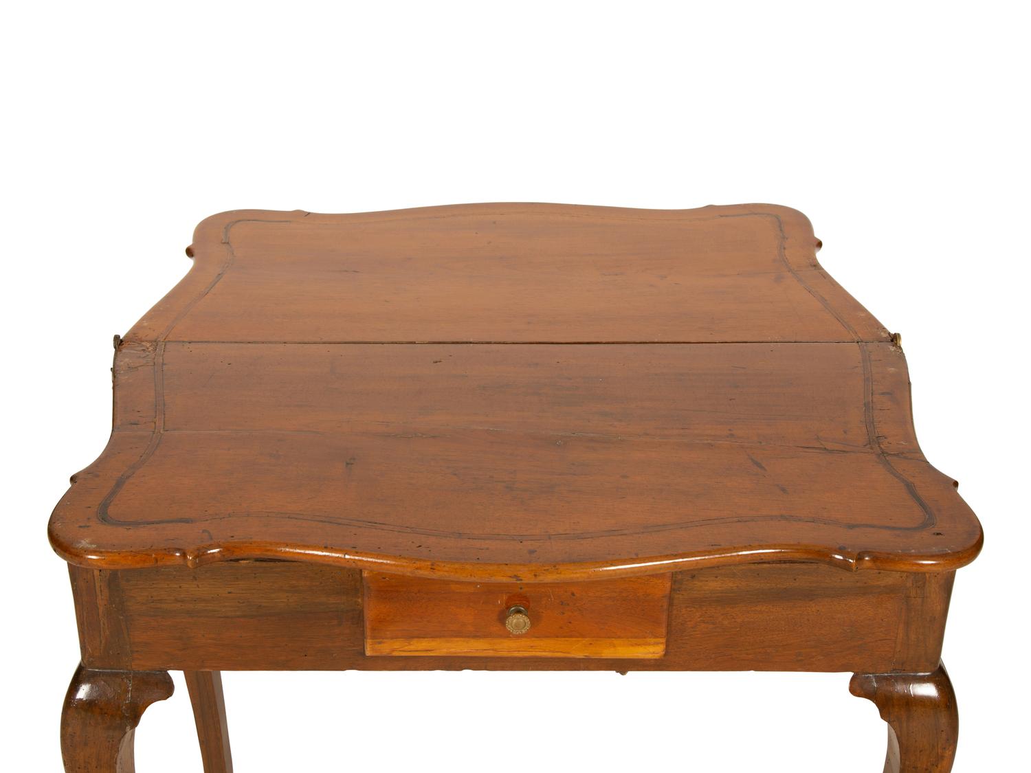 A Louis XV Provincial Style Walnut Flip-top Table