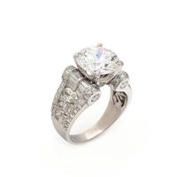 JB STAR, DIAMOND AND PLATINUM RING