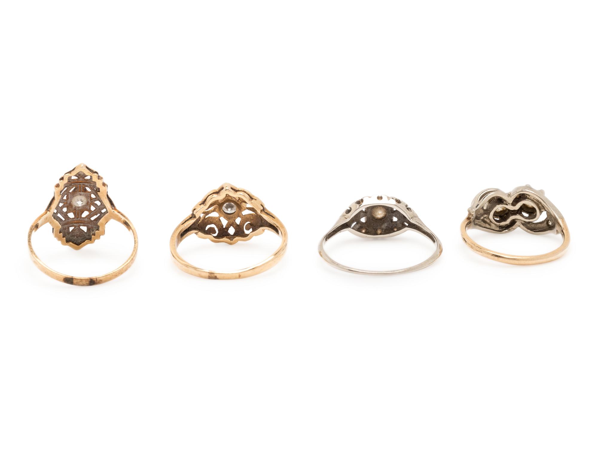 COLLECTION OF GOLD AND DIAMOND RINGS