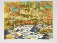 Four Works: A Santa Fe Church, edition 16/120; Atalaya Hill , edition 1/122; Indian Summer , edition 98/120; The Yellow Field , edition 120/120