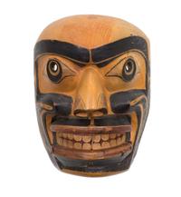 A Kwakwaka'wakw Painted Wood Mask Height 9 x width 8 x depth 5 1/2 inches. — EARLY 20TH CENTURY