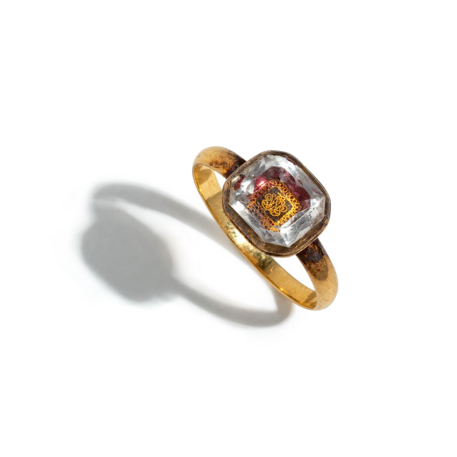 A Georgian Stuart Crystal Finger Ring