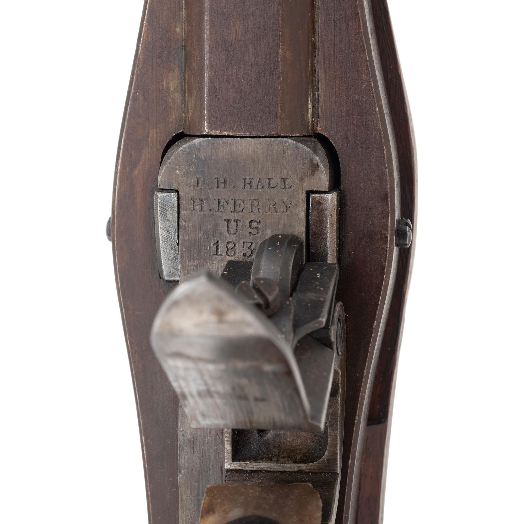 1837 Dated US Model 1819 2nd Production Type Hall Flintlock Rifle Rifle
