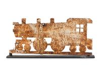 A Sheet Iron Train Weathervane
