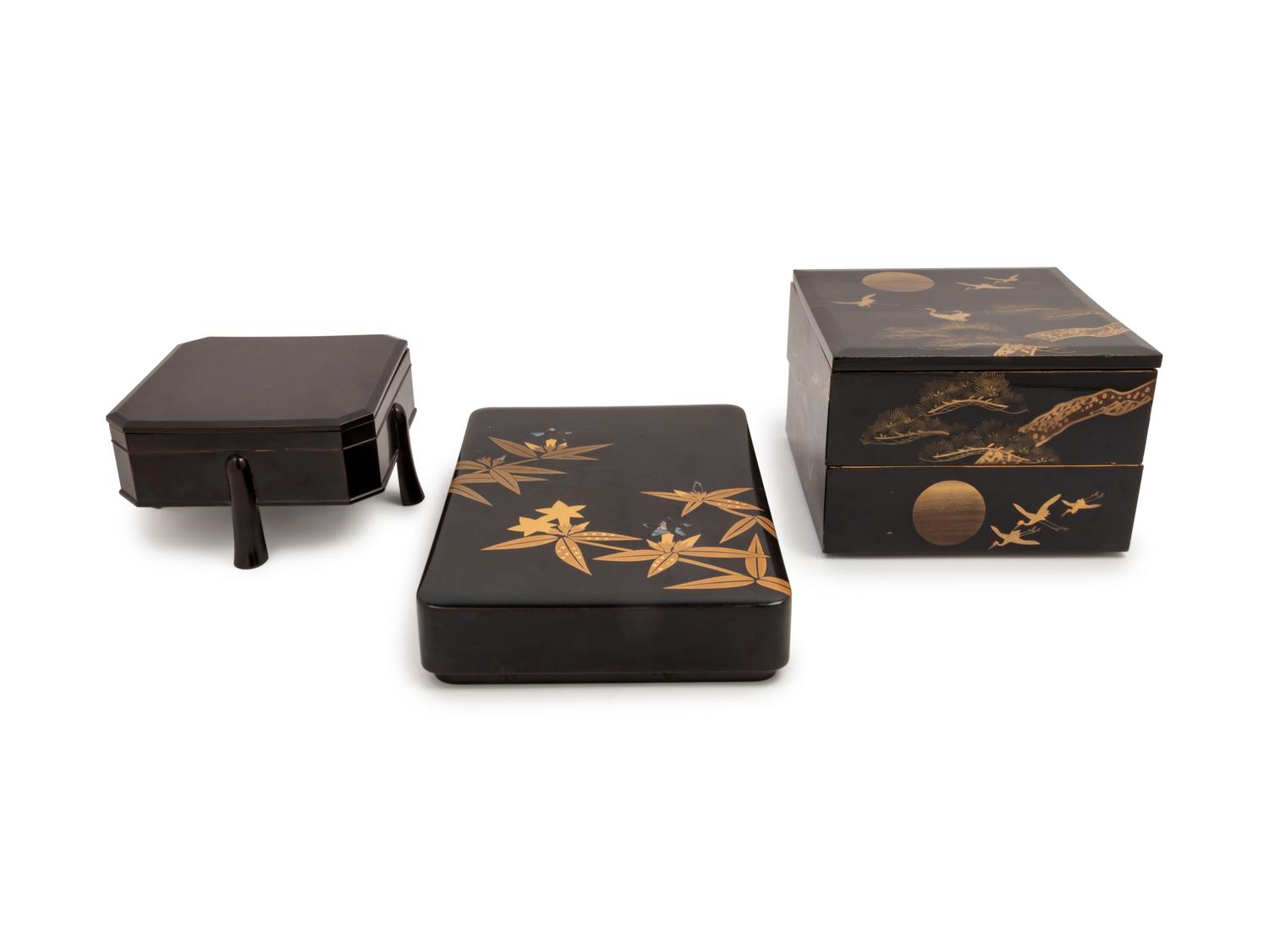 Three Japanese Lacquer Boxes
