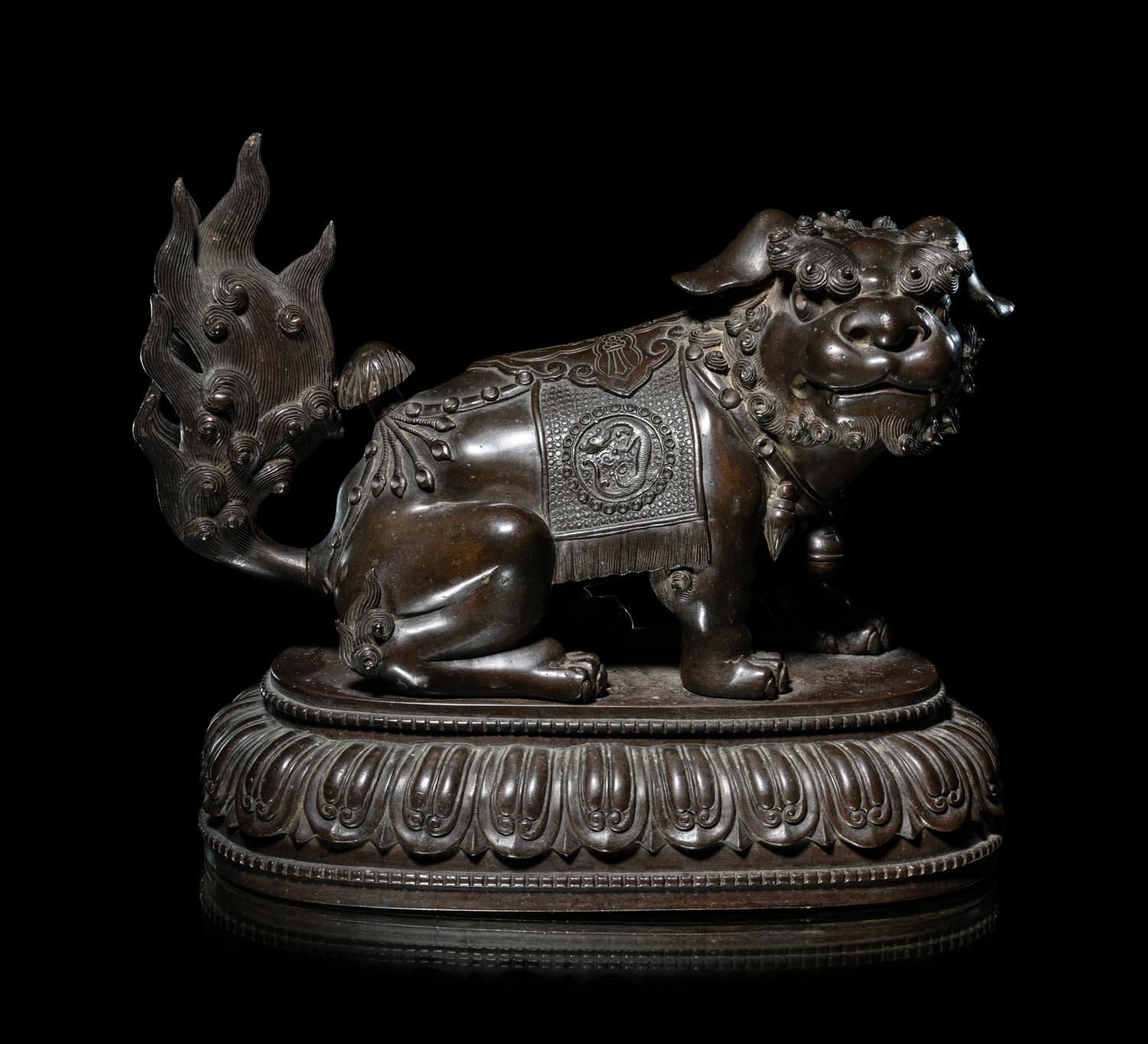 A Bronze Figure of Fu Lion