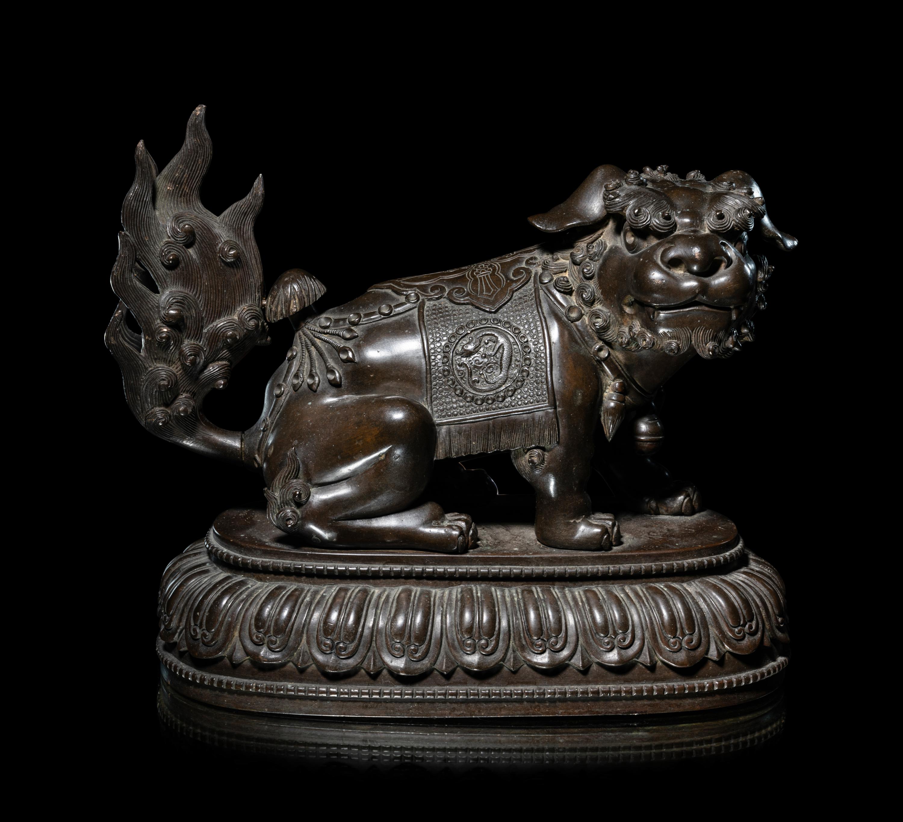 A Bronze Figure of Fu Lion