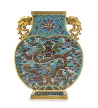 A Cloisonne Enamel Vase Height 9 inches.