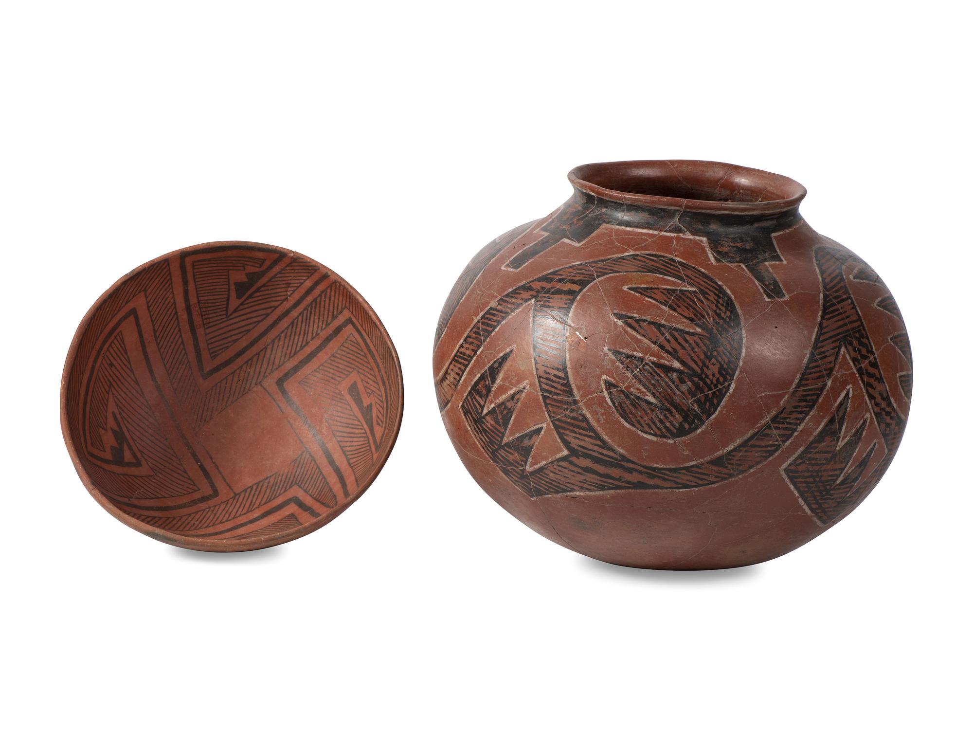 Ancestral Pueblo, Wingate Black-on-Red Pottery