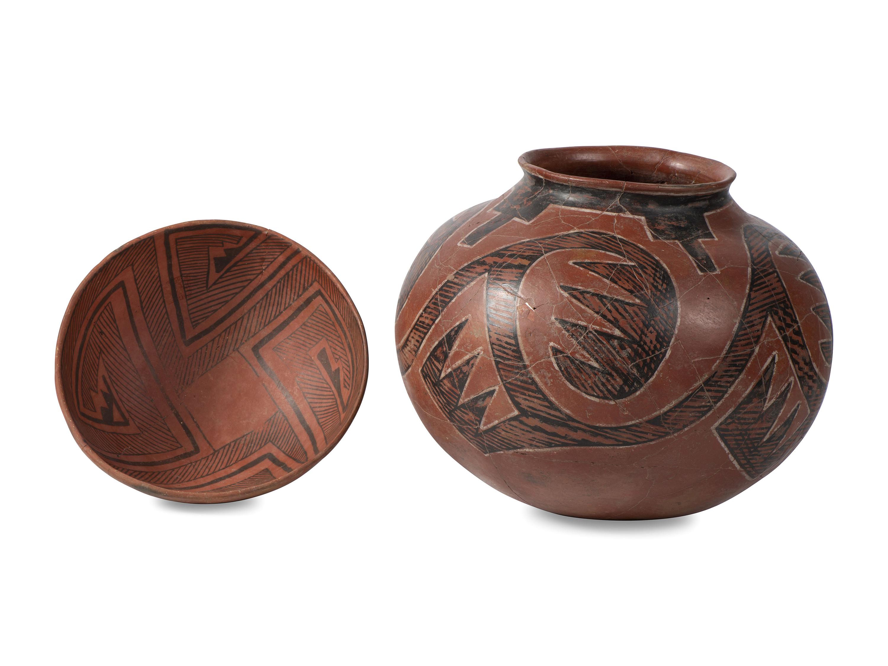 Ancestral Pueblo, Wingate Black-on-Red Pottery
