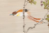 Three Chinese Bamboo Mat Paintings