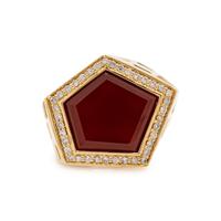 ANDY GOTZ, CARNELIAN AND DIAMOND RING