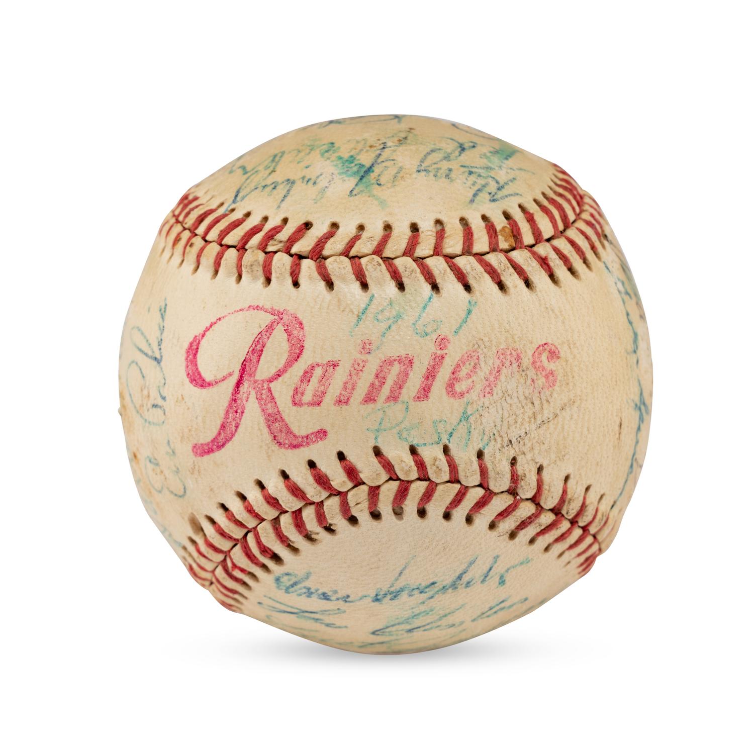 A 1961 Seattle Rainers Team Signed Autograph Baseball
