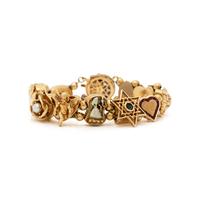YELLOW GOLD AND MULTIGEM SLIDE CHARM BRACELET