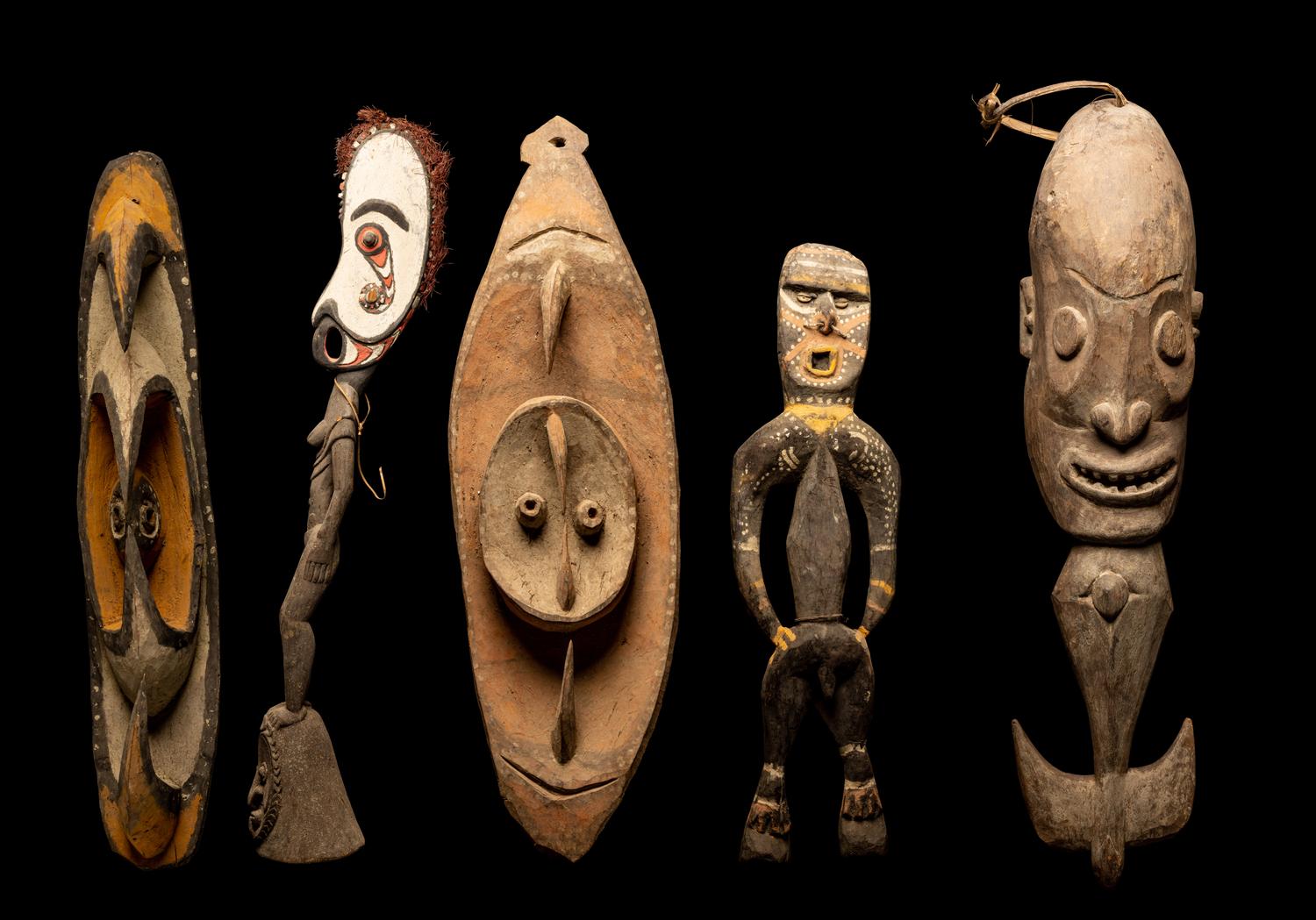Five Oceanic Masks and Figures