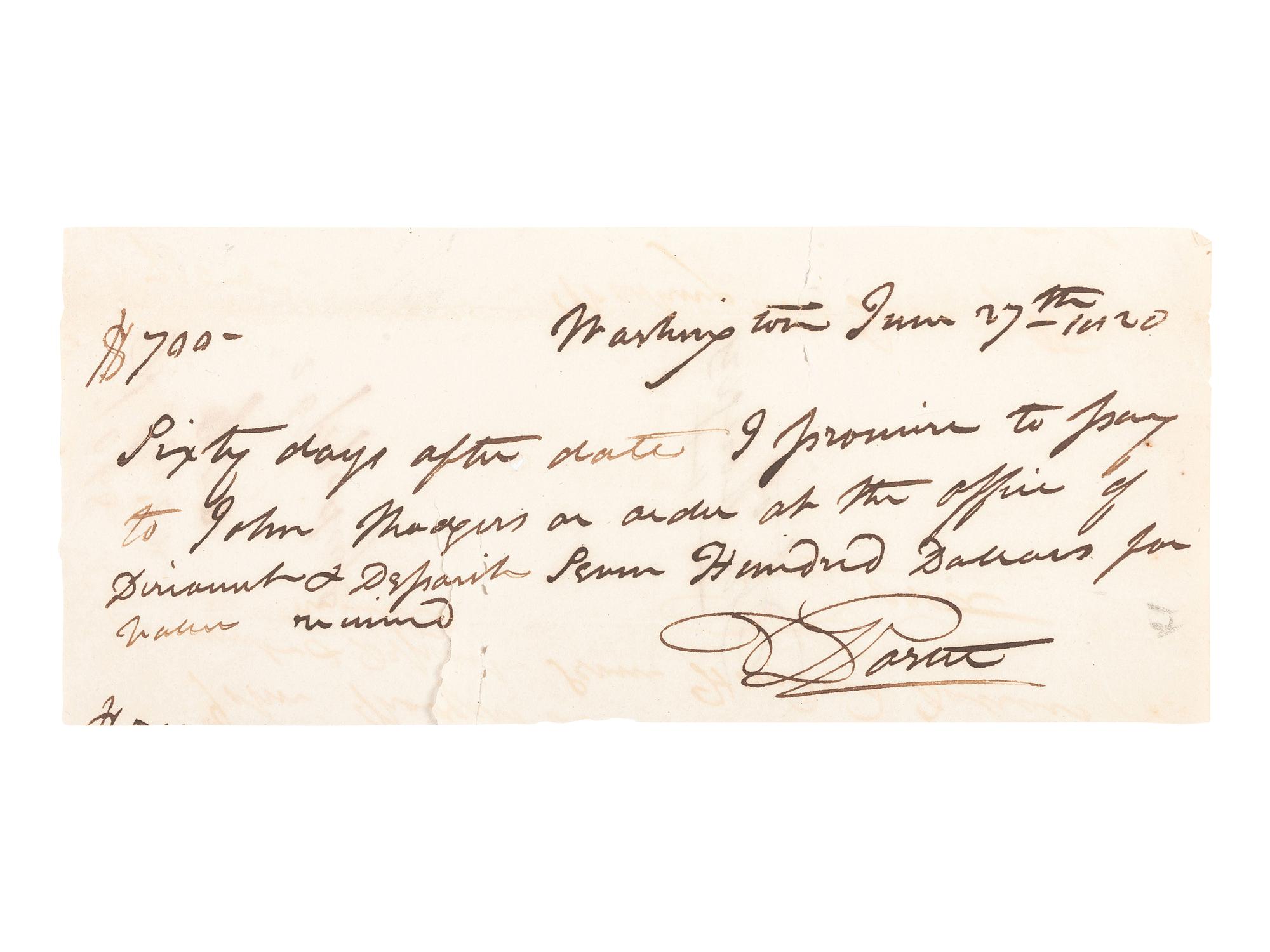[WAR OF 1812]. Autographs associated with the War of 1812, including Commodore David PORTER (1780-1843).