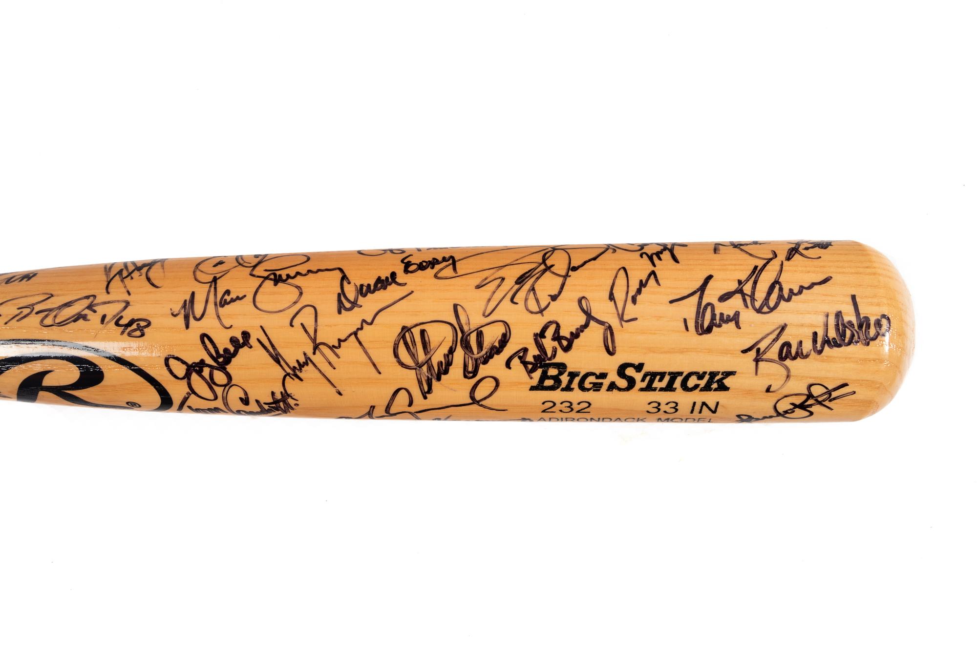A Group of Baseball Bats Formerly Displayed at Mike Ditka's Restaurant (Including Ken Griffey Jr. and Hank Aaron Signed),