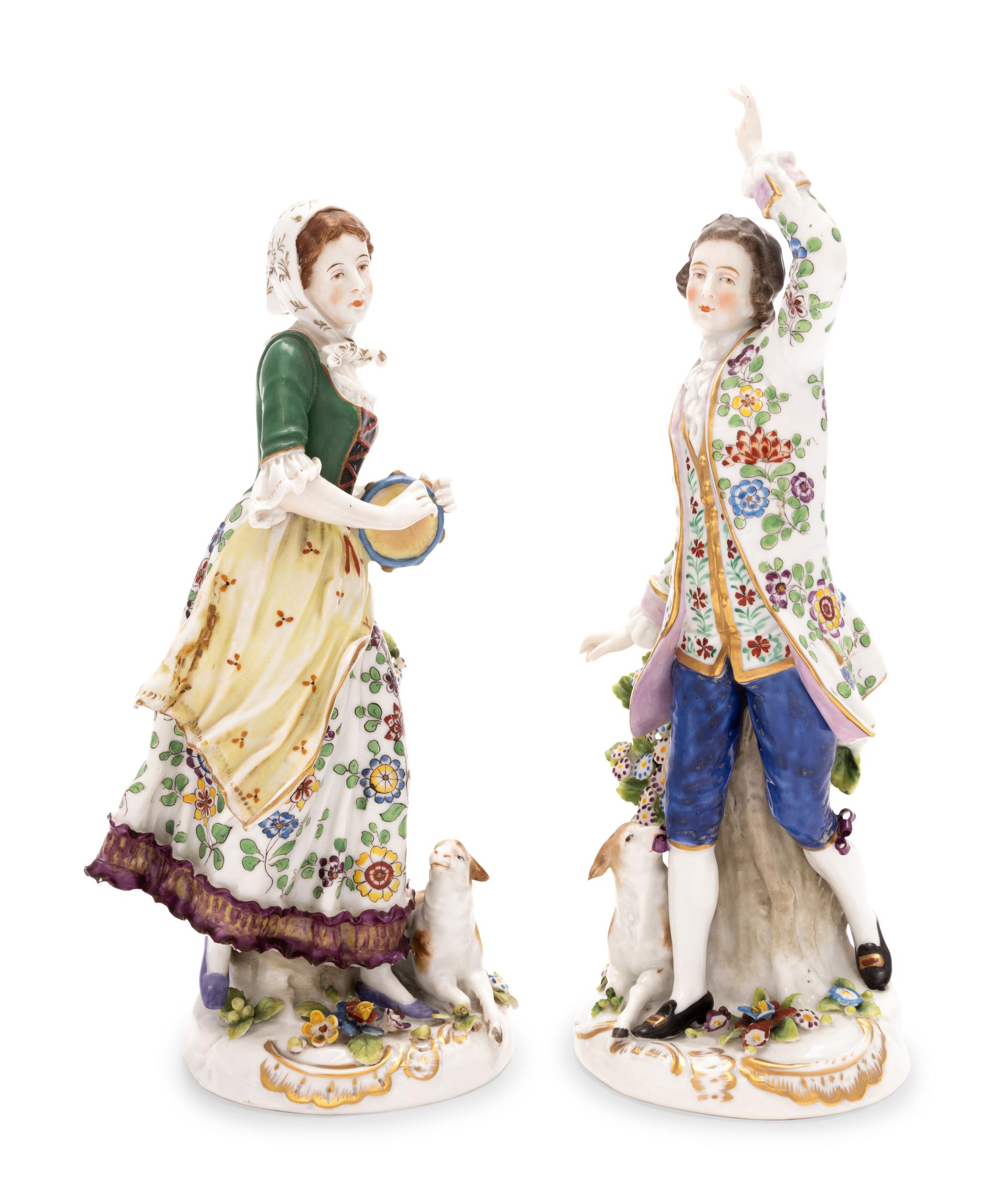 A Pair of English Porcelain Figures