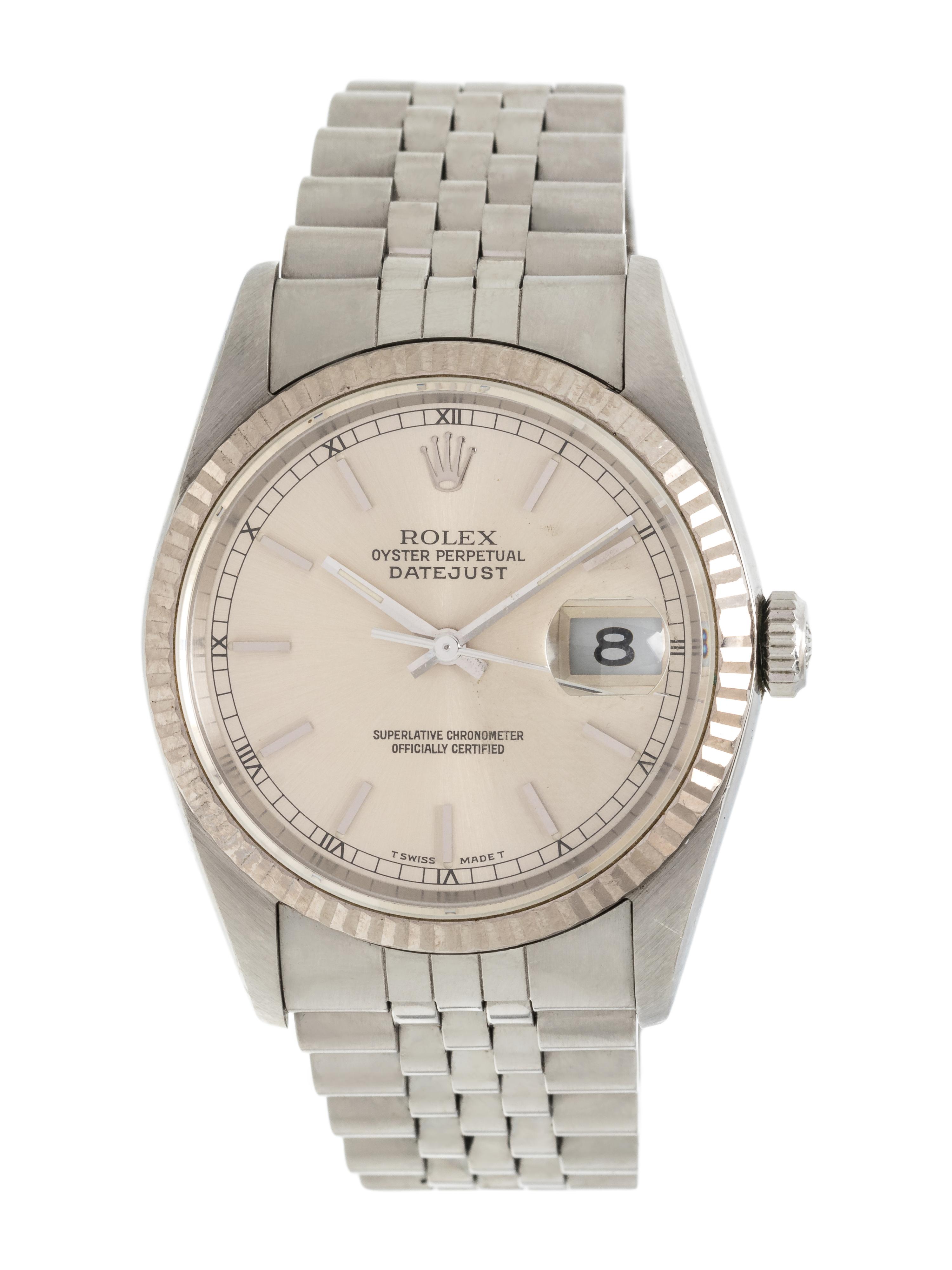 ROLEX, REF. 16234 STAINLESS STEEL 'OYSTER PERPETUAL DATEJUST' WRISTWATCH, CIRCA 1989