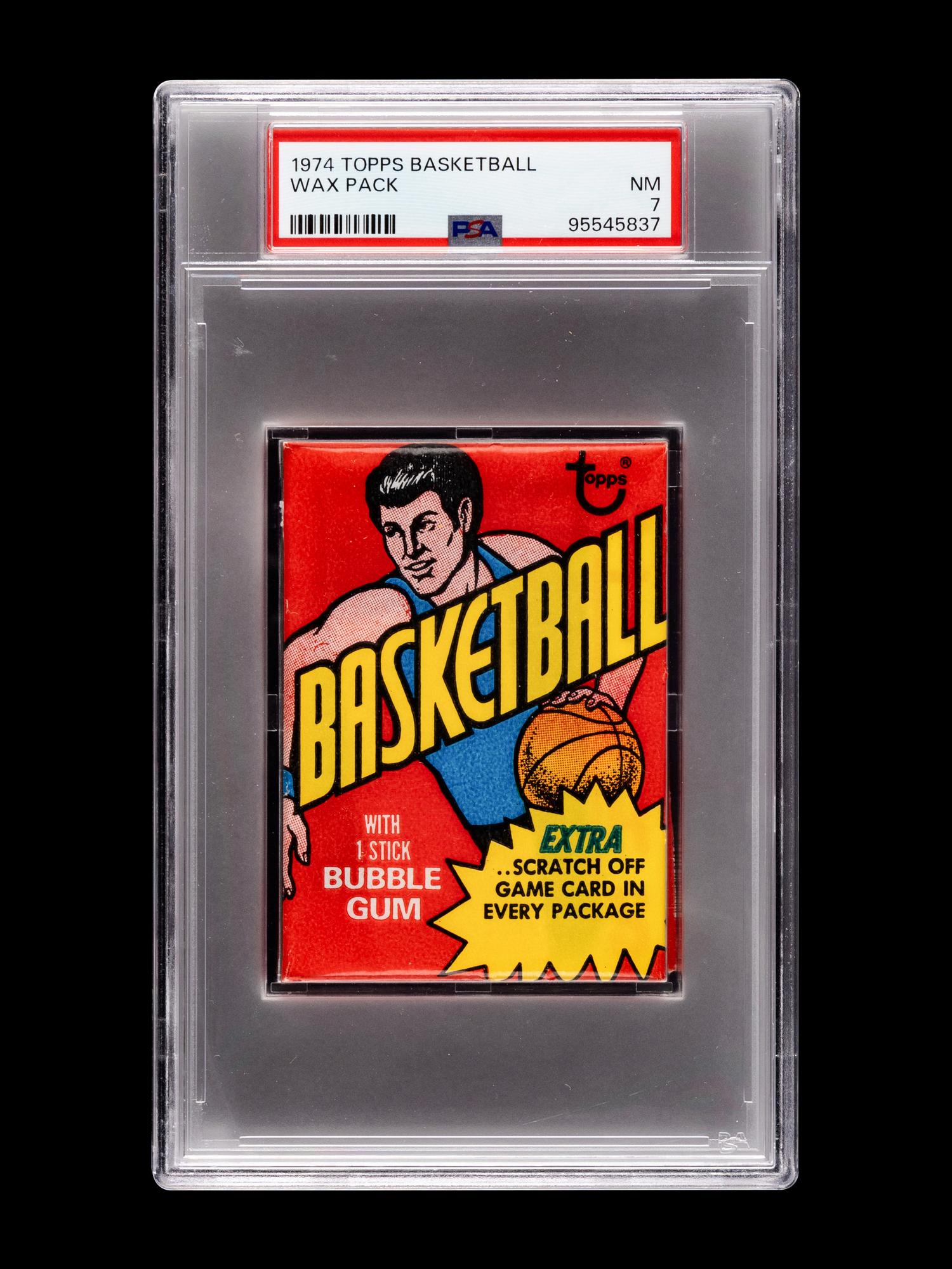 A Sealed Unopened 1974 Topps Basketball Wax Pack (PSA 7 NM)