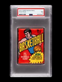 A Sealed Unopened 1974 Topps Basketball Wax Pack (PSA 7 NM)
