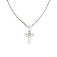 DIAMOND CROSS PENDANT NECKLACE