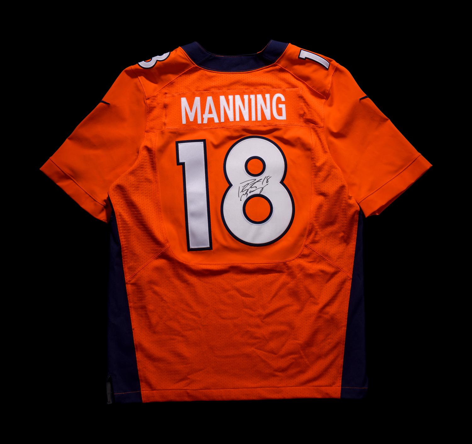 A Peyton Manning Signed Nike On Field Denver Broncos Football Jersey,