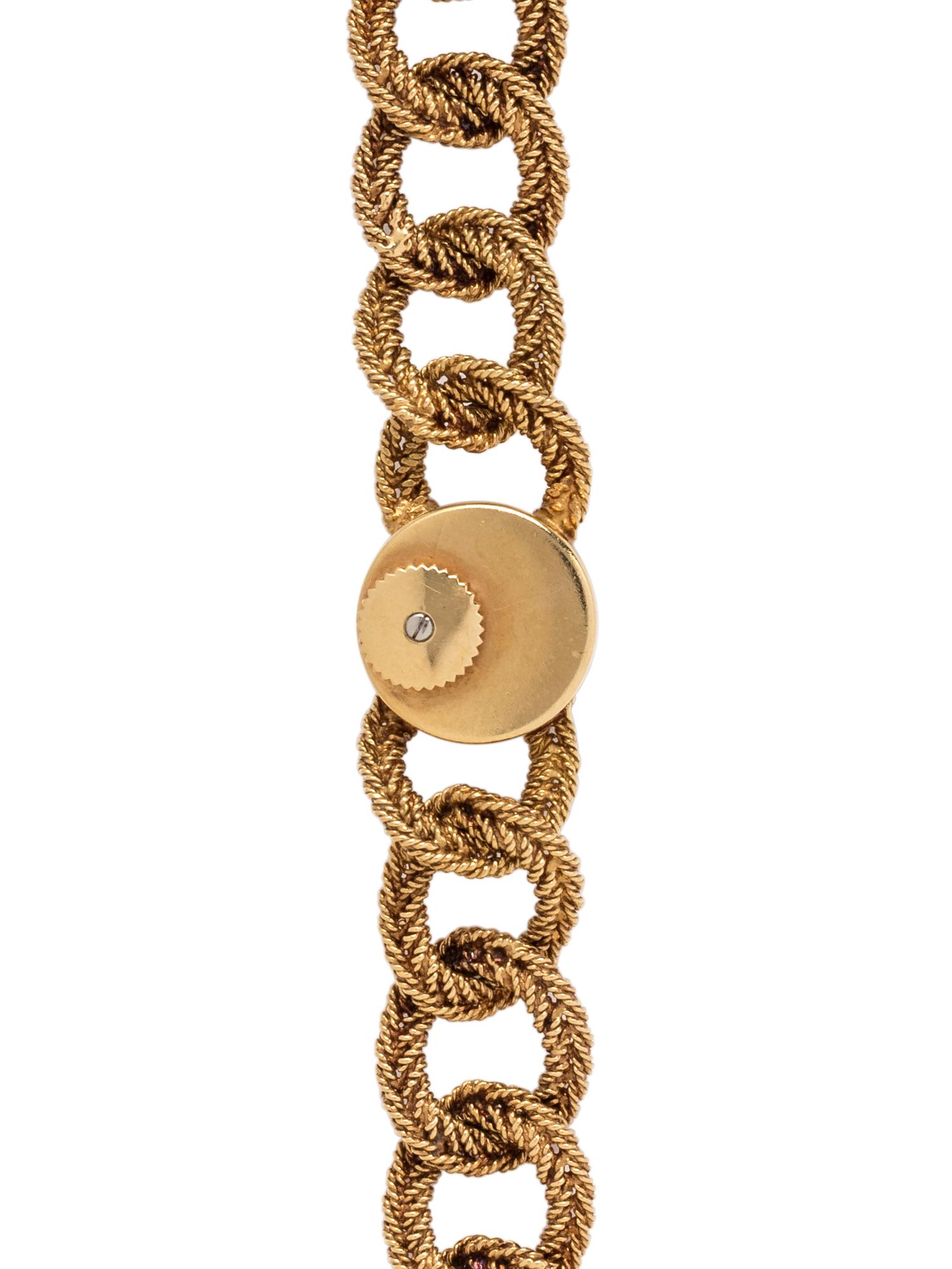 18K YELLOW GOLD AND DIAMOND WRISTWATCH