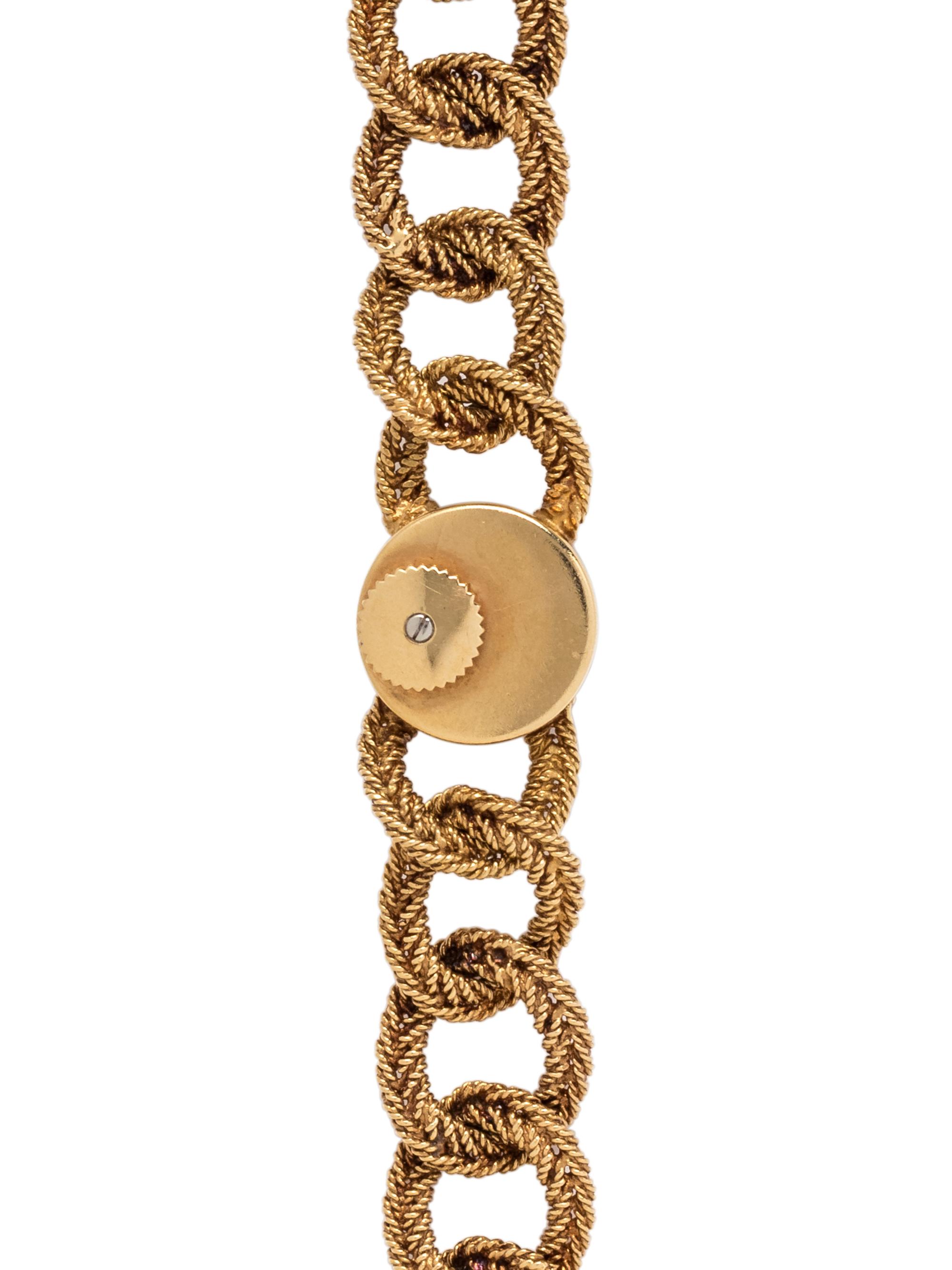 18K YELLOW GOLD AND DIAMOND WRISTWATCH
