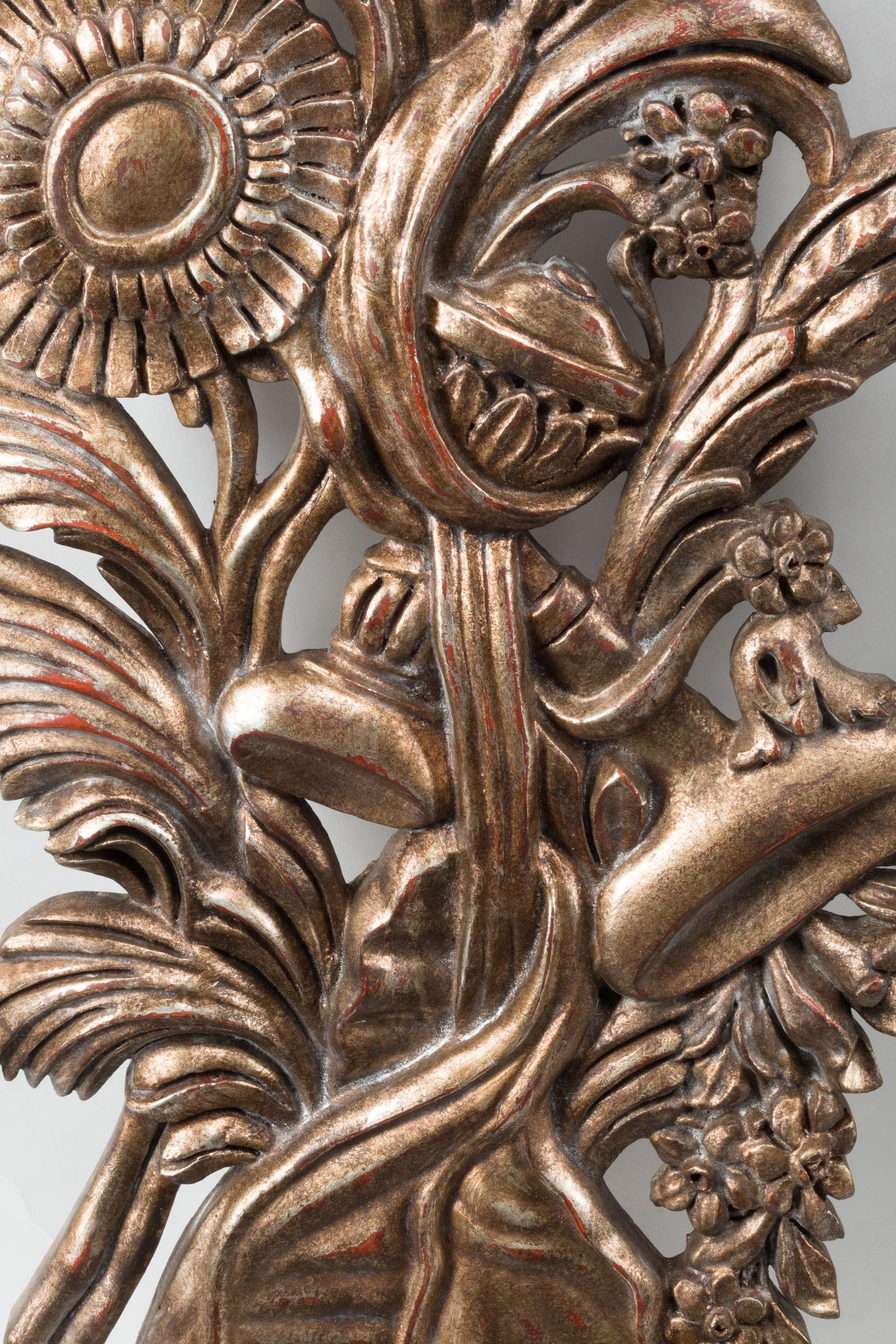 A Set of Four Large Italian Giltwood Trophy Plaques