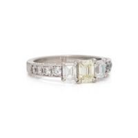 COLORED DIAMOND AND DIAMOND RING