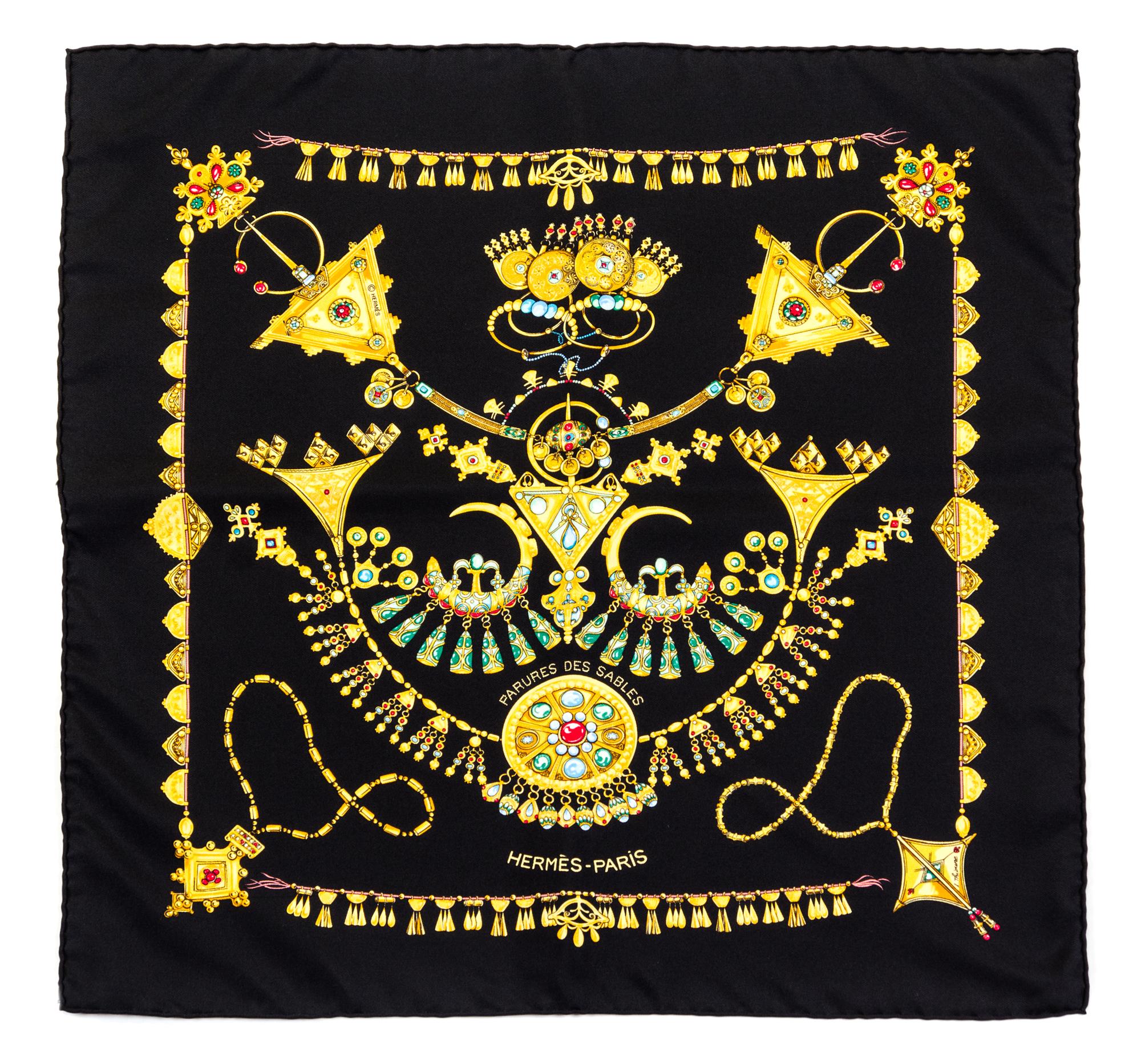 A Group of Hermes Silk Pocket Squares, 16" x 16".