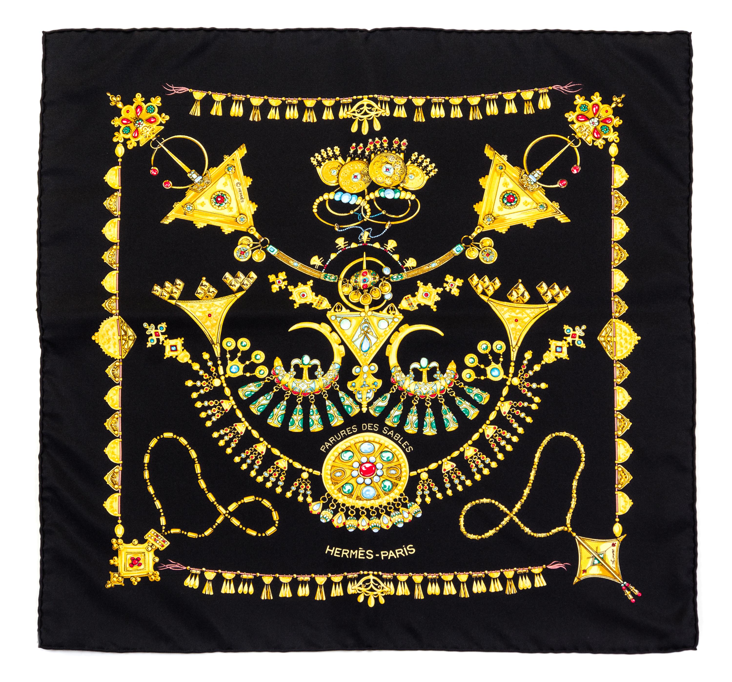 A Group of Hermes Silk Pocket Squares, 16" x 16".