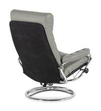 A Leather Recliner with Ottoman