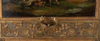 A French Painted and Parcel Gilt Trumeau Mirror