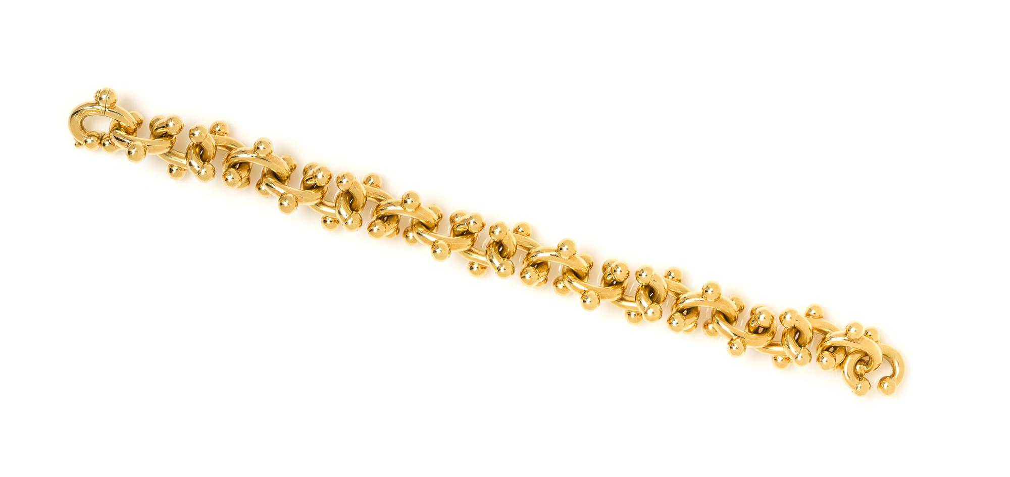 An 18 Karat Yellow Gold "Jacks" Bracelet, Paloma Picasso for Tiffany & Co., 76.00 dwts.