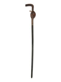 A Black Forest Carved Musical Walking Stick