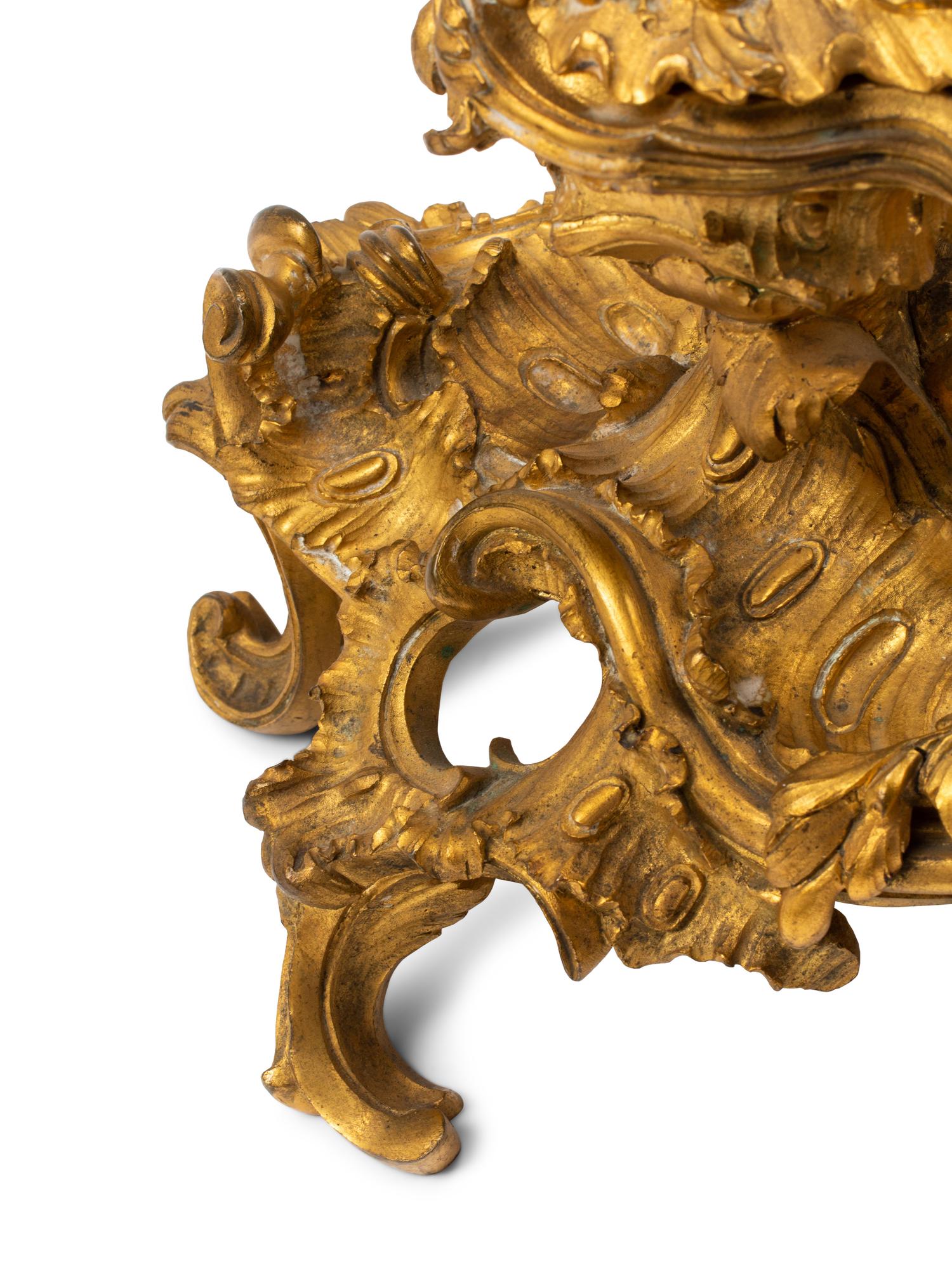 A Louis XV Style Gilt Bronze Inkstand