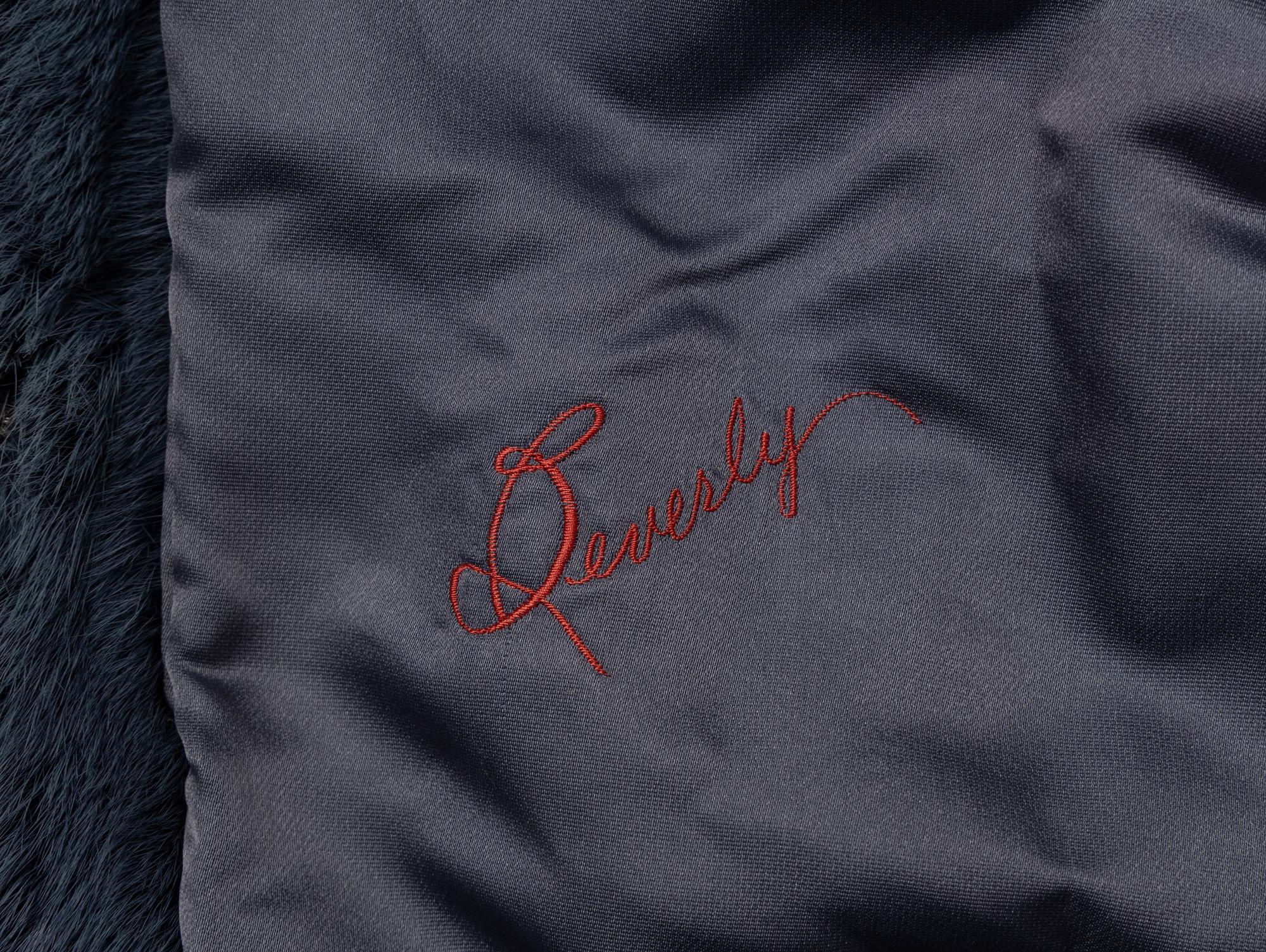 Givenchy, Red & Blue Chevron-Dyed Mink Fur Coat