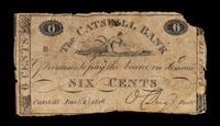 An 1816 The Catskill Bank, Catskill, NY 6-Cent Obsolete Bank