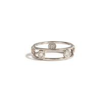 TIFFANY & CO., ELSA PERETTI, PLATINUM 'DIAMONDS BY THE YARD' RING