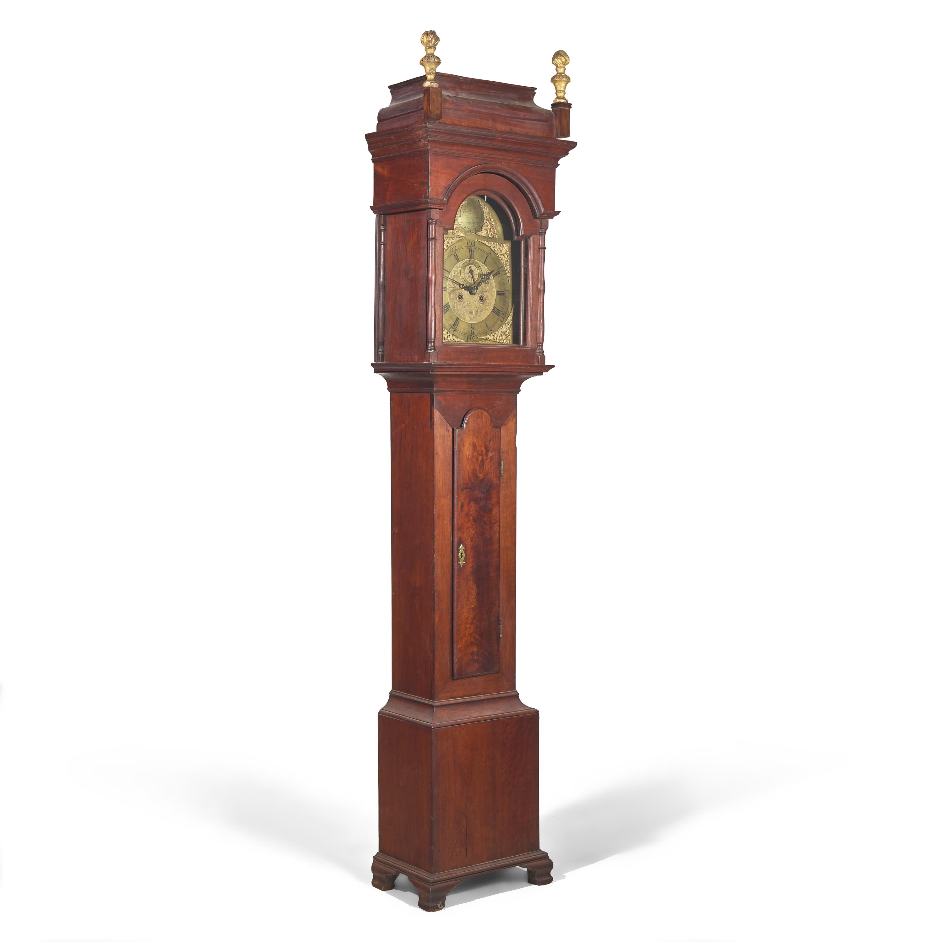 A Chippendale Walnut Tall Case Clock