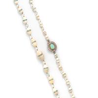 OPAL AND DIAMOND BEAD NECKLACE