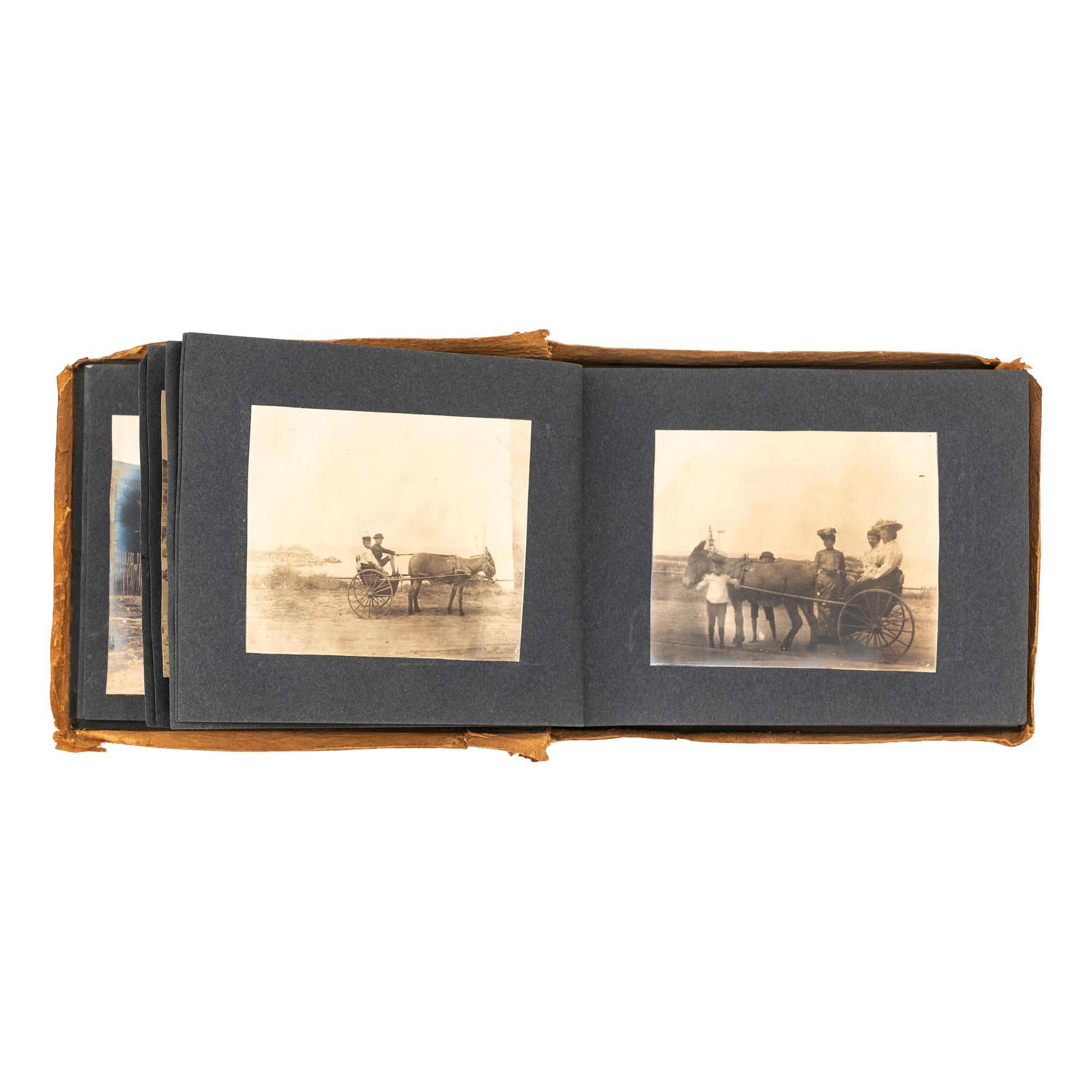 [CALIFORNIA]. A ca 1895-1900 album with images of California missions and tourist destinations, as well as images of central and northern California, comprising: